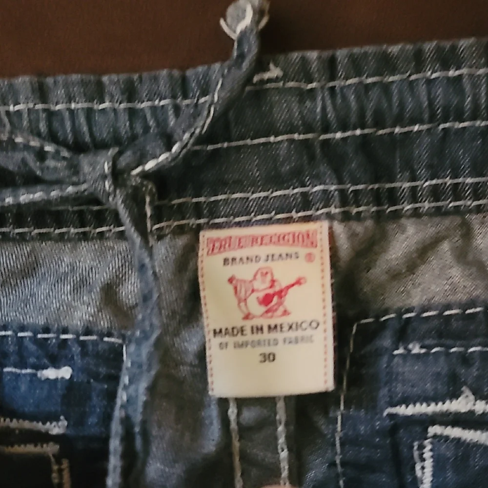 True Religion Dark Blue Denim Cargo Jean Short- Mens 30